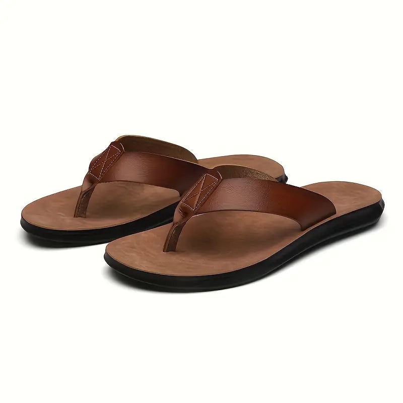 Poralo - Heren Orthopedische Slippers van Echt Leer