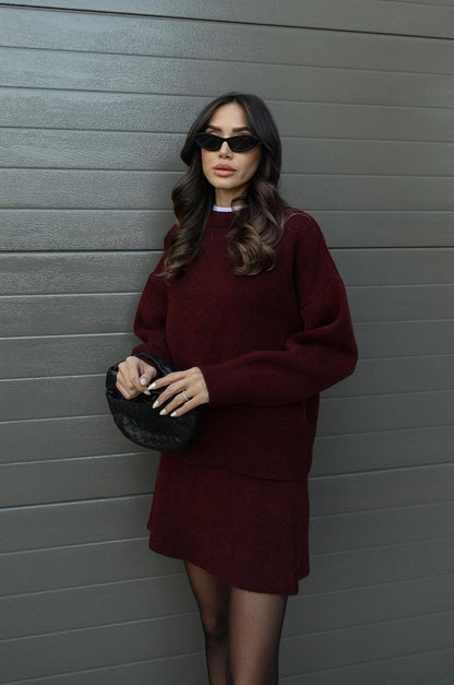 Évoque | Gebreide Set met Top en Rok in Bordeaux