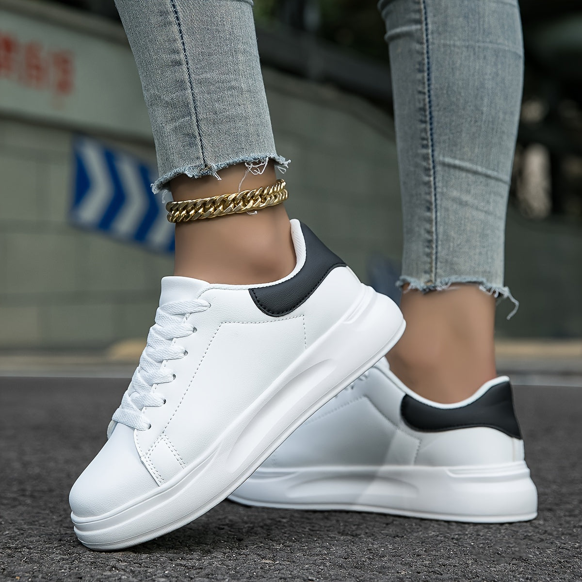Évoque Leren Sneakers Dames Wit – Lichtgewicht en Stijlvol