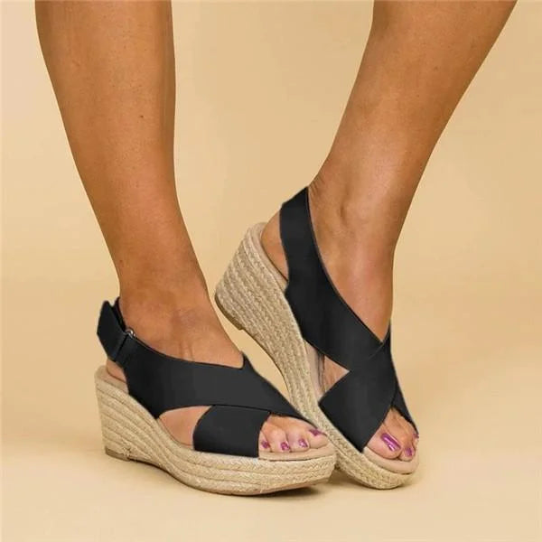 Veloria Orthopedische Sleehak Espadrilles voor Dames – Elegant Comfortdesign