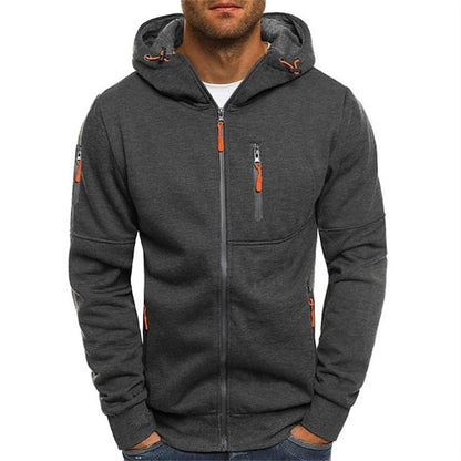 Évoque | Zip-up hoodie heren met capuchon en ritssluiting