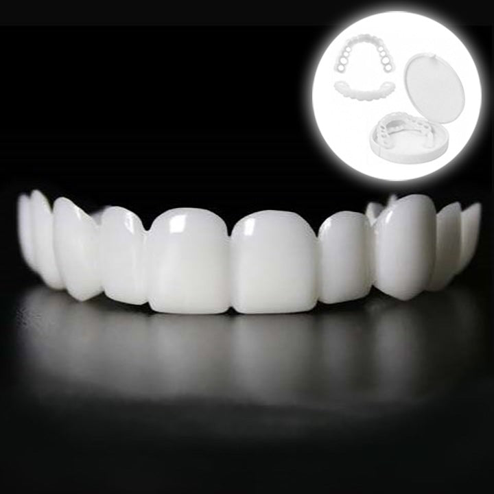 Monde Snap-on Smile Tanden Veneers – Flexibel Kunstgebit voor Boven- en Onderkaak – Herbruikbaar – Natuurlijke Off-White Kleur
