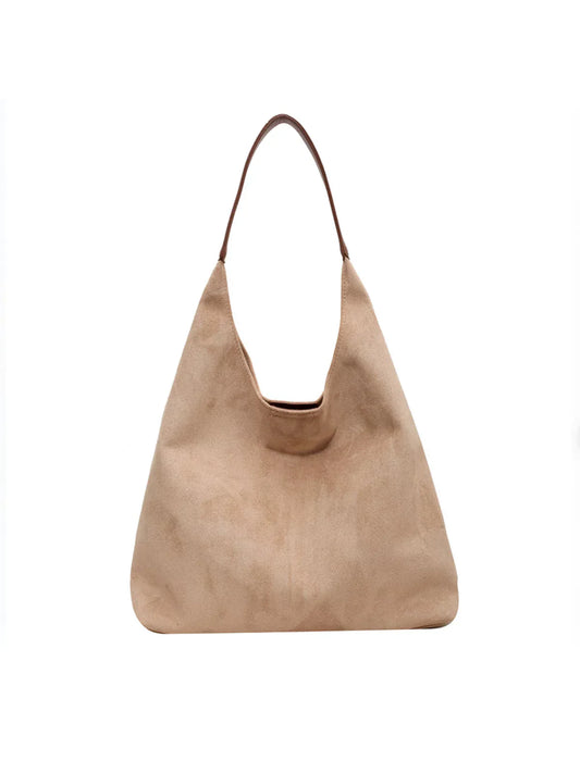 Élanor Vegan Suède Tote Tas met Ruime Binnenkant en Magnetische Sluiting