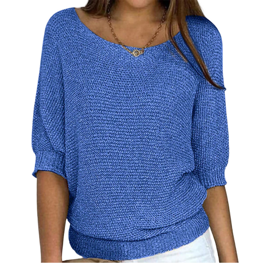 Monde dames trui – zachte katoenmix – ronde hals – lange mouwen – casual fit – verkrijgbaar in maat S t/m 5XL