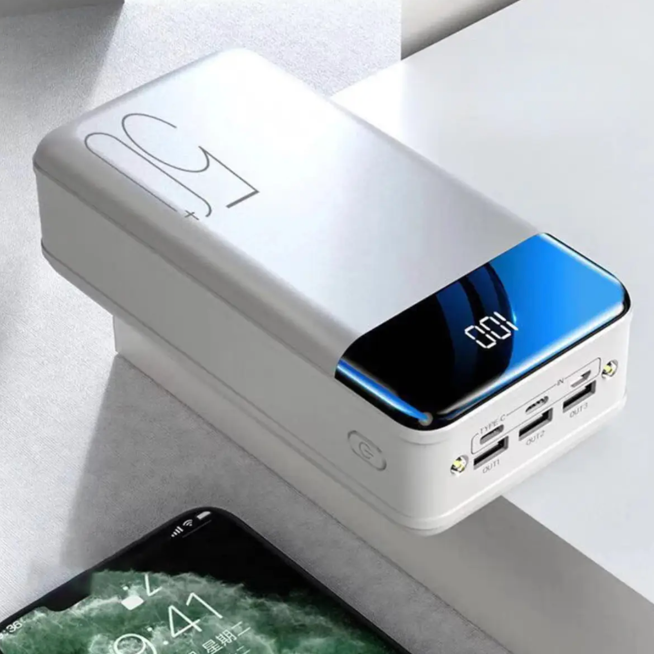 Monde 100.000mAh Draagbare Powerbank met Snelladen voor Telefoon, Tablet en Laptop
