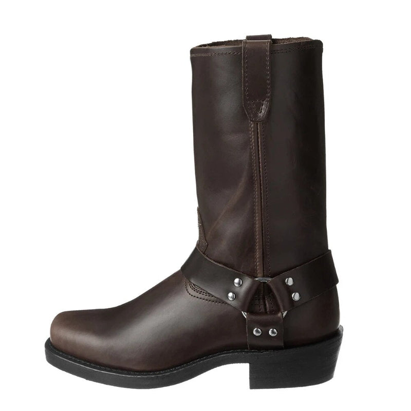 Monde Heren Cowboylaarzen van Leer met Gesp en Riem – Bruin/Zwart/Donkerbruin – Maat 39 t/m 48