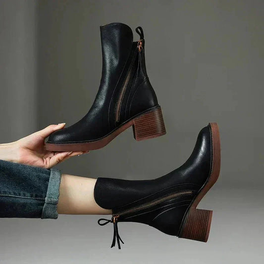 Évoque – Leren Enkelboots voor Dames met Tijdloze Elegantie