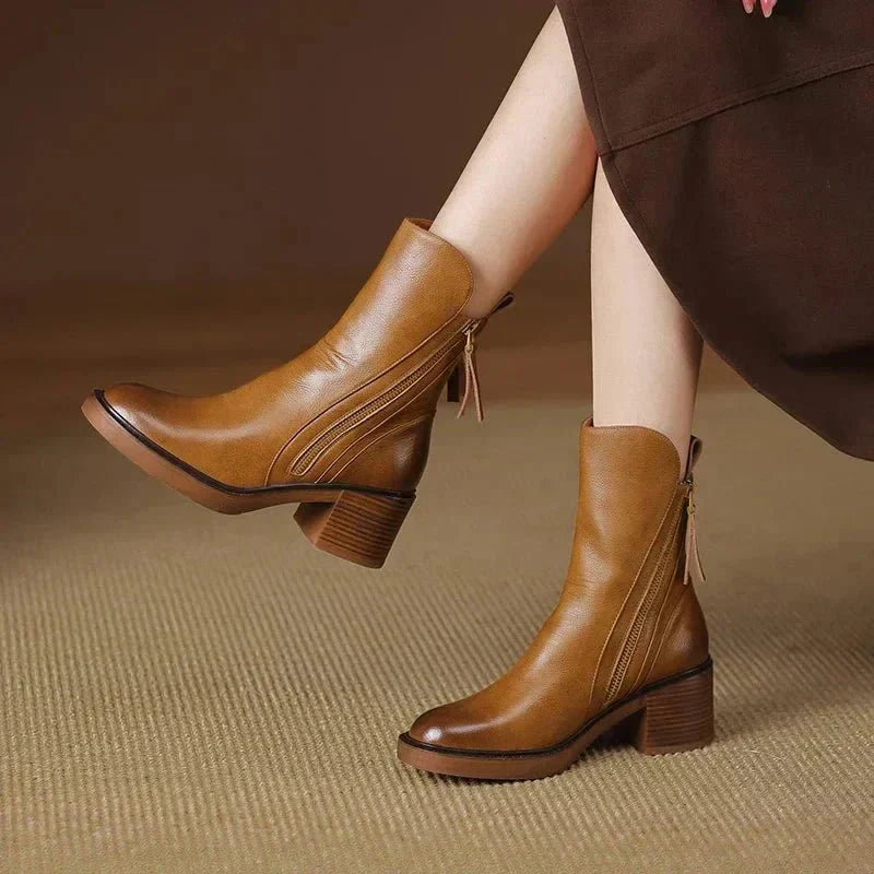 Évoque – Leren Enkelboots voor Dames met Tijdloze Elegantie