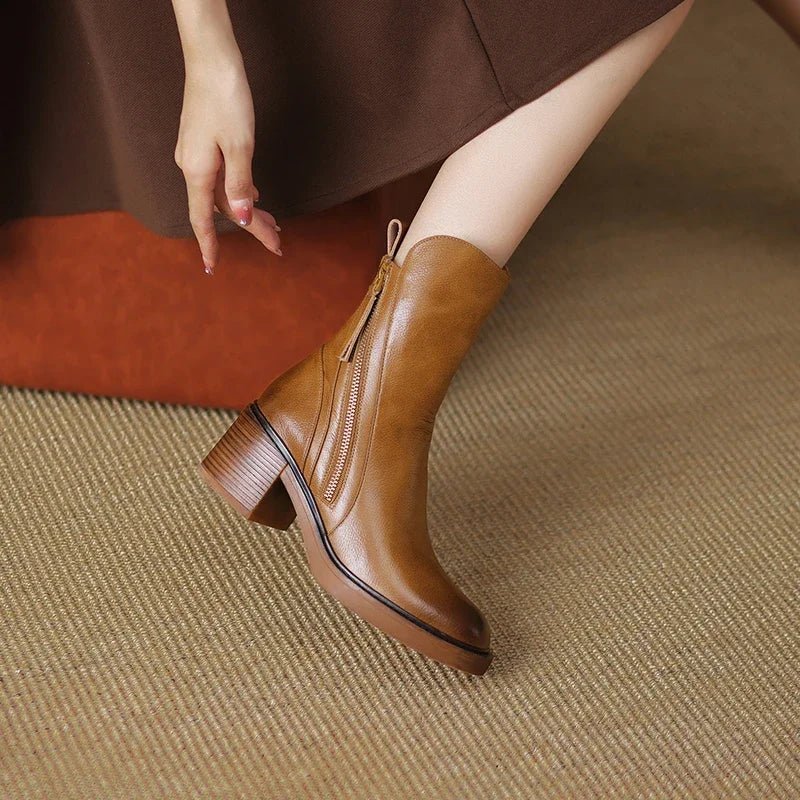 Évoque – Leren Enkelboots voor Dames met Tijdloze Elegantie