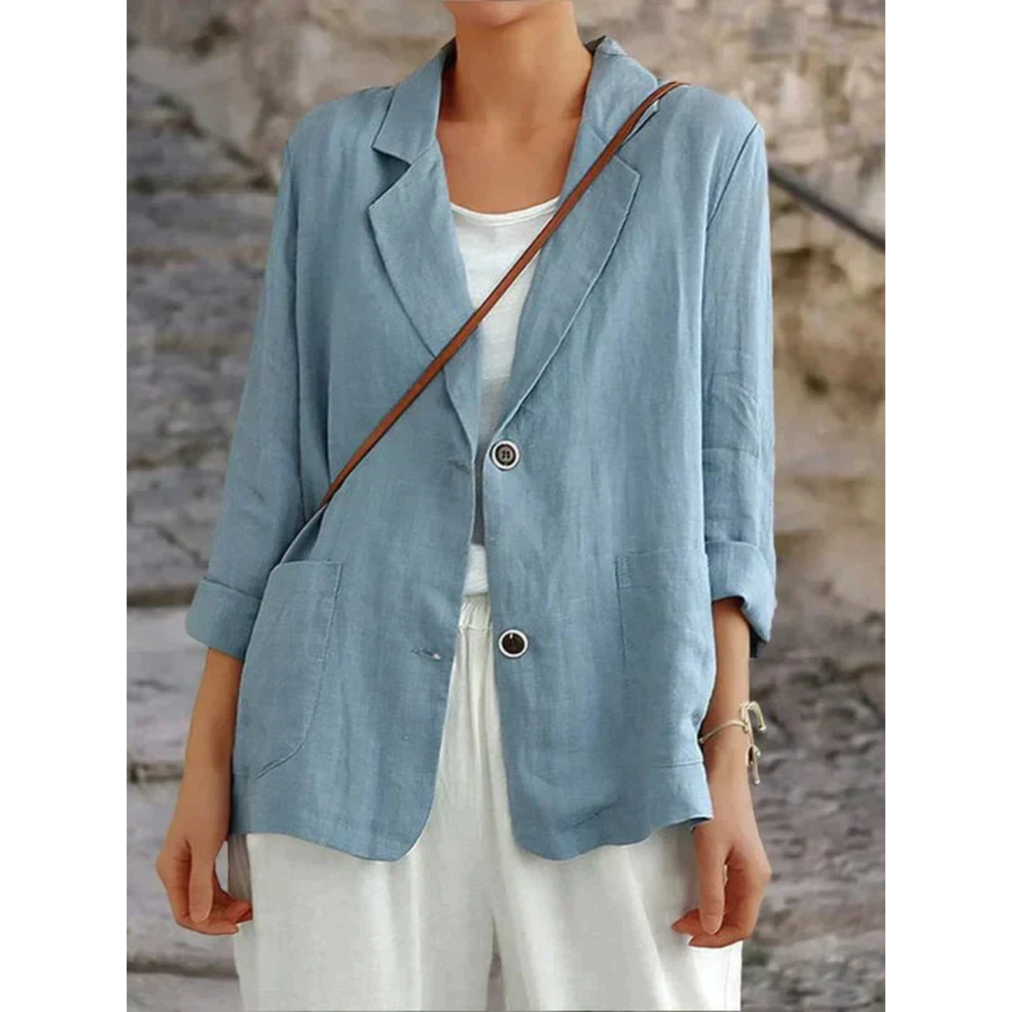 Veloria | Linnen dames blazer met elegante pasvorm