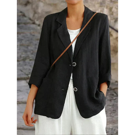 Veloria | Linnen dames blazer met elegante pasvorm