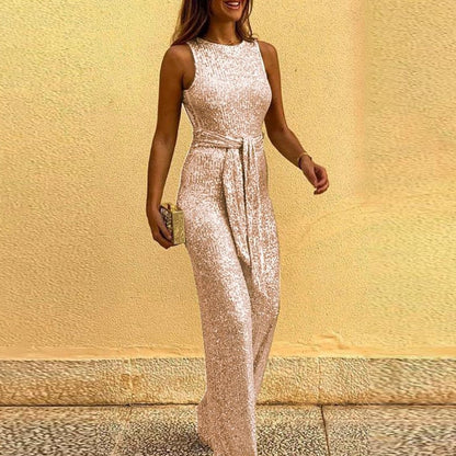 Élanor Jumpsuit Dames – Elegante Glitter Jumpsuit voor Avond en Speciale Gelegenheden