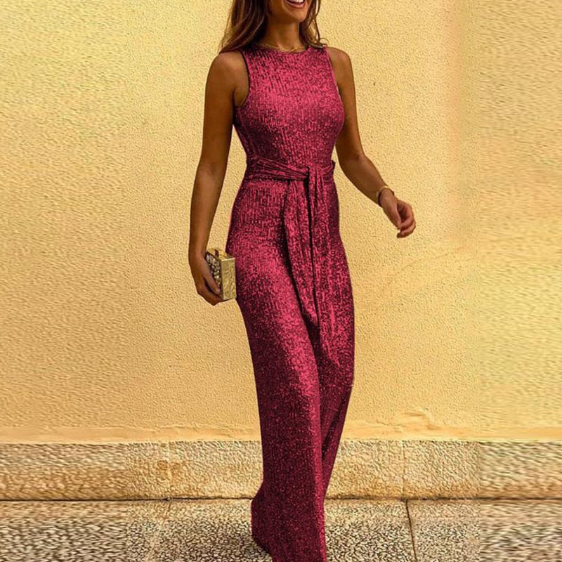 Élanor Jumpsuit Dames – Elegante Glitter Jumpsuit voor Avond en Speciale Gelegenheden