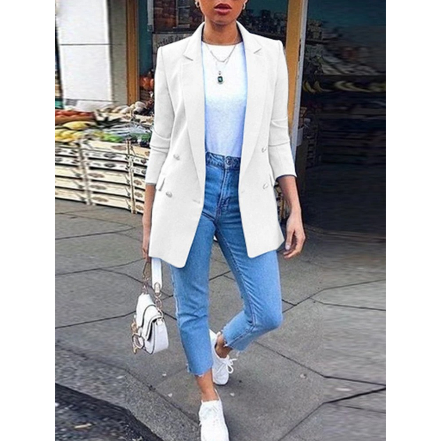 Élanor | Lange damesblazer met moderne pasvorm