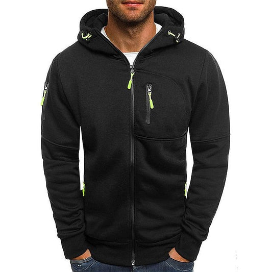Évoque | Zip-up hoodie heren met capuchon en ritssluiting
