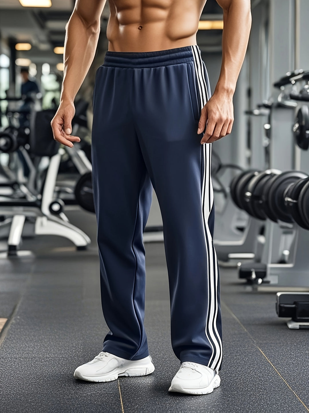 Élanor Heren Sportbroek – Ademend Lichtgewicht Trainingsbroek met Trekkoord en Zakken