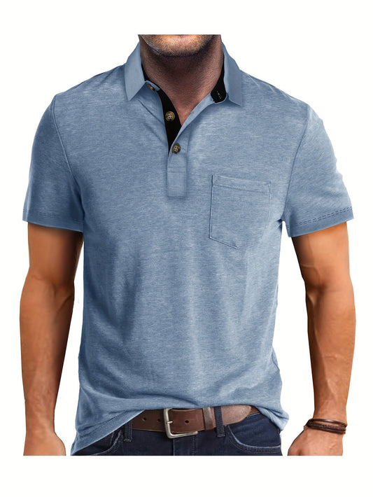 Monde Heren Overhemd met Korte Mouwen – Regular Fit – Polyester – Lichtgewicht – Casual Zomerhemd met Borstzak