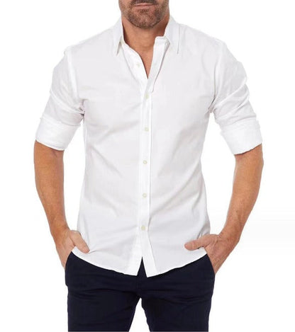 Veloria Heren Overhemd met Verborgen Rits – Slim Fit Design
