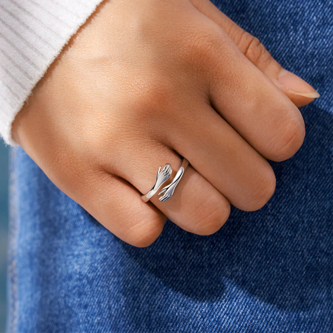 Élanor Verstelbare Ring van 925 Sterling Zilver – Omhelzing Design