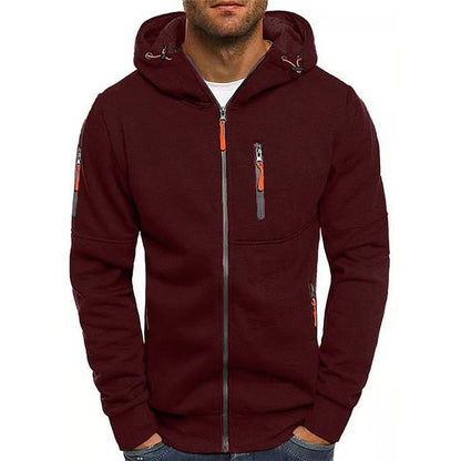 Évoque | Zip-up hoodie heren met capuchon en ritssluiting