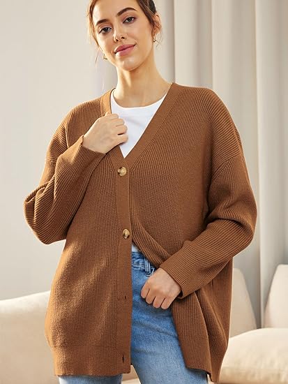 Évoque Lichte Cardigan met V-hals en Knoopsluiting – Gebreid Damesvest