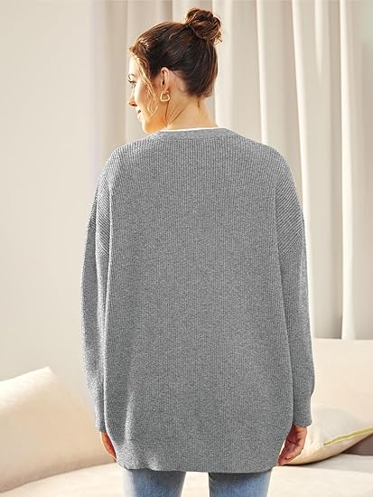 Évoque Lichte Cardigan met V-hals en Knoopsluiting – Gebreid Damesvest
