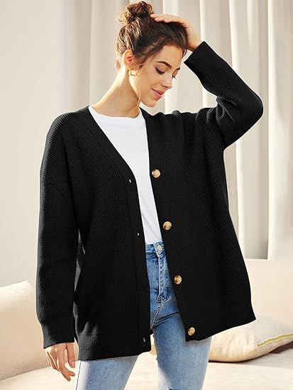 Évoque Lichte Cardigan met V-hals en Knoopsluiting – Gebreid Damesvest