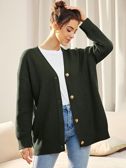 Évoque Lichte Cardigan met V-hals en Knoopsluiting – Gebreid Damesvest