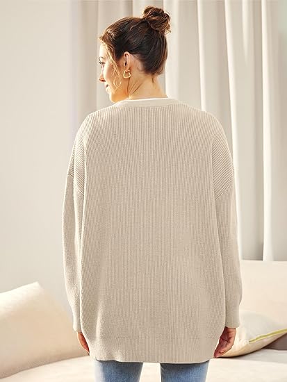 Évoque Lichte Cardigan met V-hals en Knoopsluiting – Gebreid Damesvest