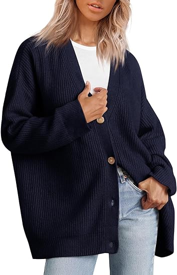 Évoque Lichte Cardigan met V-hals en Knoopsluiting – Gebreid Damesvest