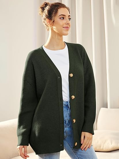 Évoque Lichte Cardigan met V-hals en Knoopsluiting – Gebreid Damesvest
