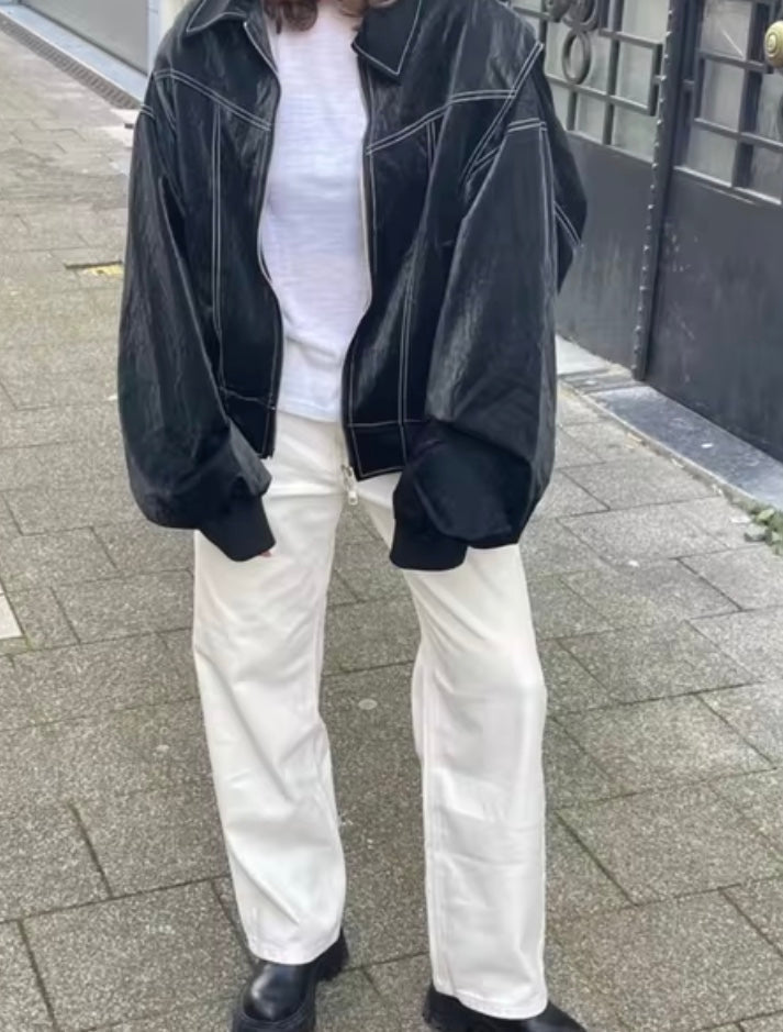 Évoque | Leren bomberjack voor dames en heren – tijdloos oversized model