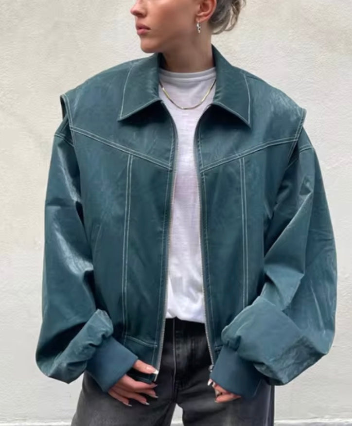 Évoque | Leren bomberjack voor dames en heren – tijdloos oversized model