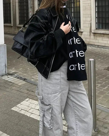 Évoque | Leren bomberjack voor dames en heren – tijdloos oversized model