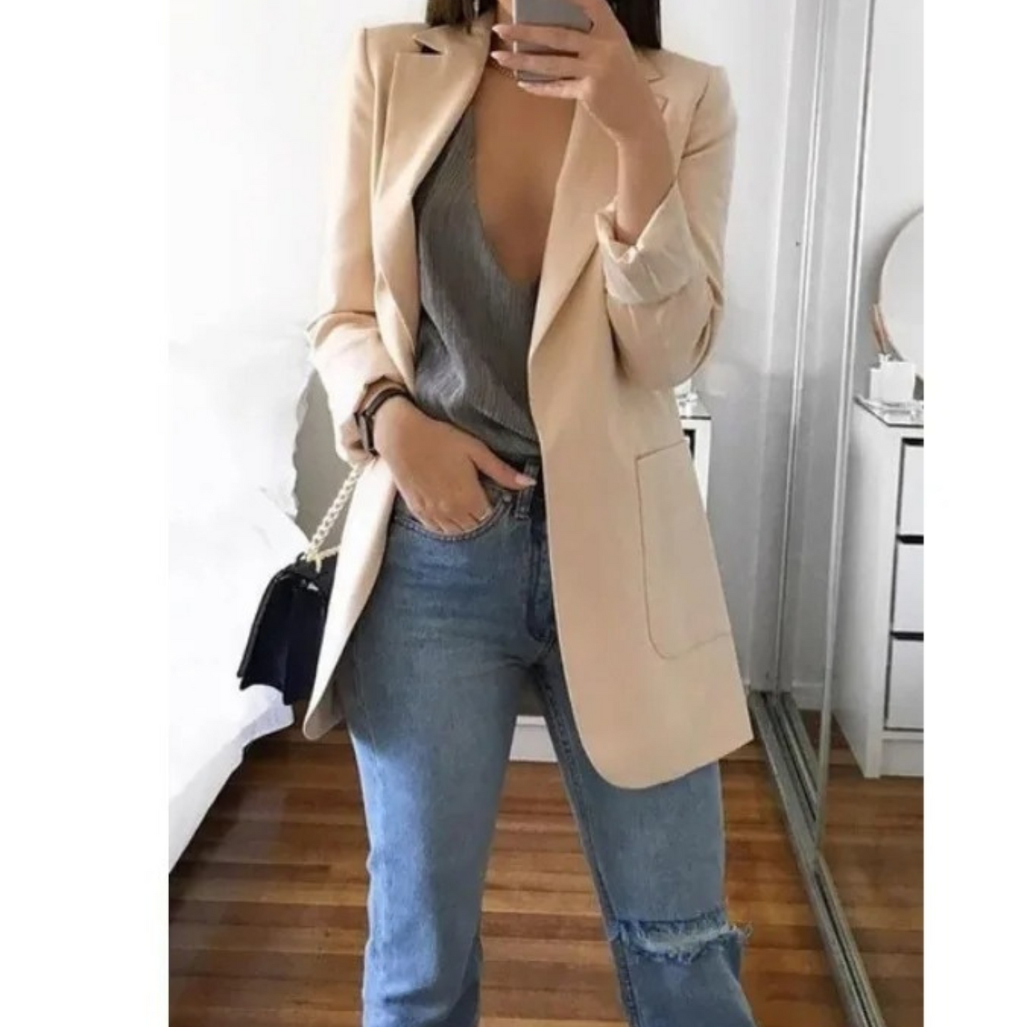 Élanor | Lange damesblazer met elegante pasvorm
