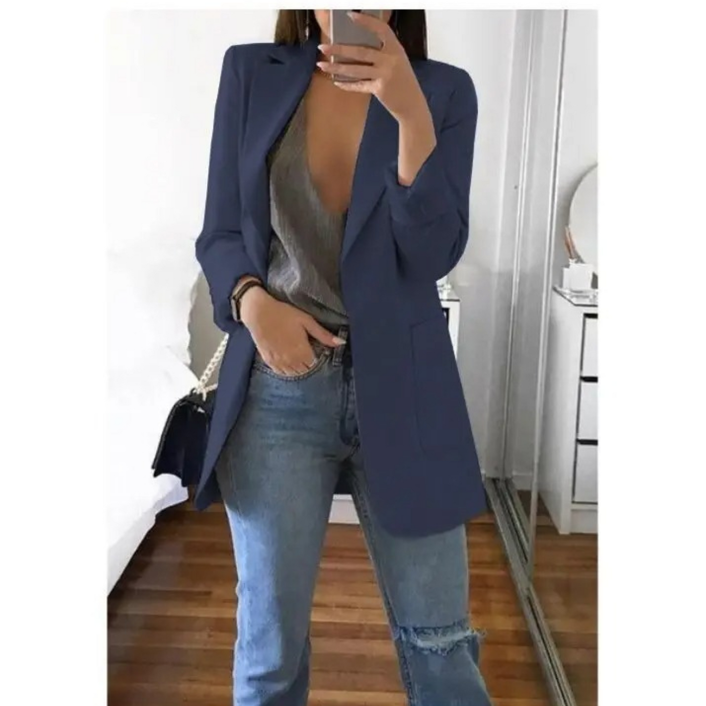 Élanor | Lange damesblazer met elegante pasvorm