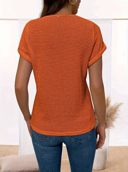 Évoque | T-shirt met ronde hals en kanten inzetstukken