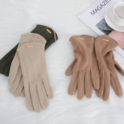 Élanor | Klassieke suède handschoenen met kasjmier voering