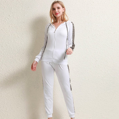 Veloria Casual Joggingpak voor Dames – Tweedelige Set met Broek en Vest