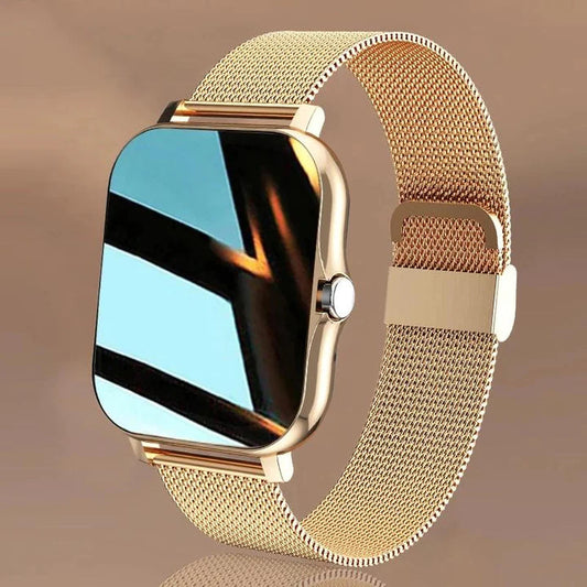 Seljo Dames smartwatch digitaal – waterdicht, Bluetooth, gezondheids- en fitnessfunctie