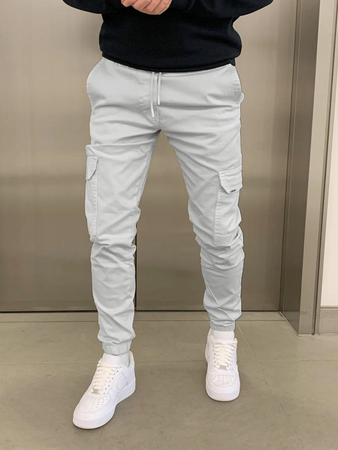 Veloria | Cargo Jogger Broek met Elastische Taille en Functionele Zakken