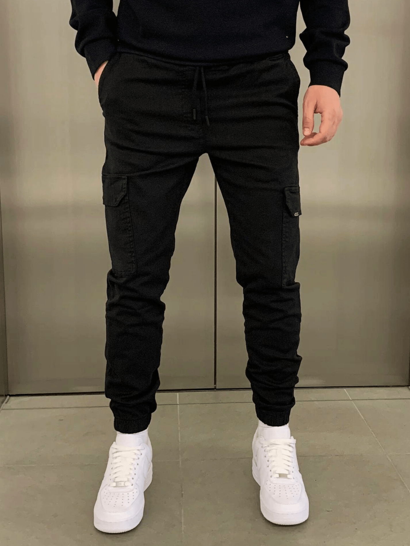Veloria | Cargo Jogger Broek met Elastische Taille en Functionele Zakken