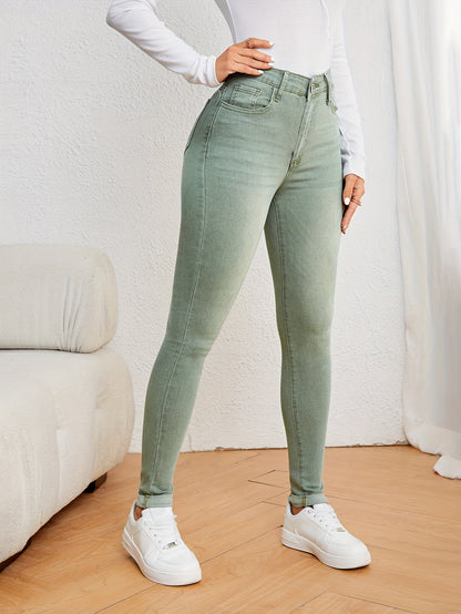 Évoque | Dames slim fit jeans met hoge taille van middel elastisch denim