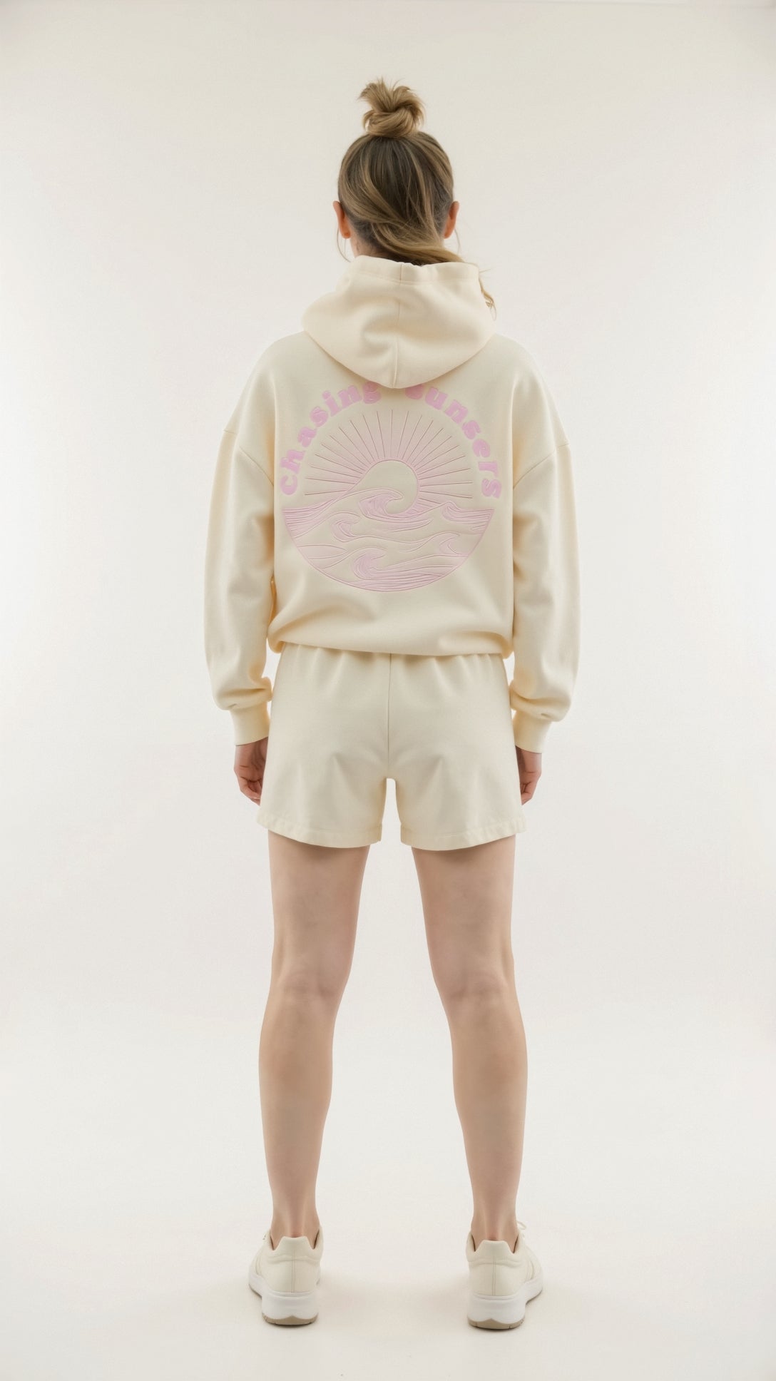 Élanor Geborduurde Hoodie met Tropisch Rugmotief – Unisex Kapuzenpullover