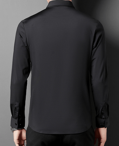 Élanor Strijkvrij Stretch Overhemd – Heren Klassiek Comfort Fit