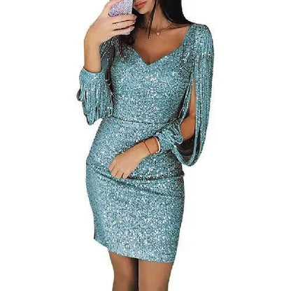 Élanor Glanzend Avondjurk met Elegante Pasvorm en Glitzeraccenten