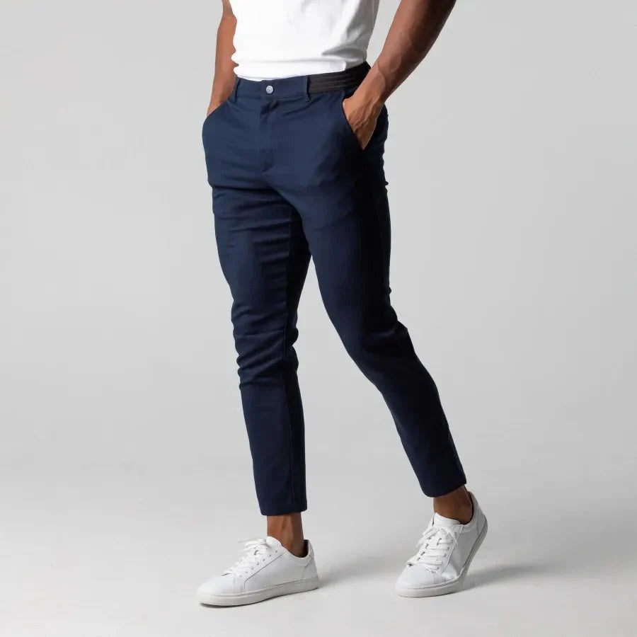 Évoque Slim-Fit Chino Broek voor Heren – Elegante Stretch Katoen