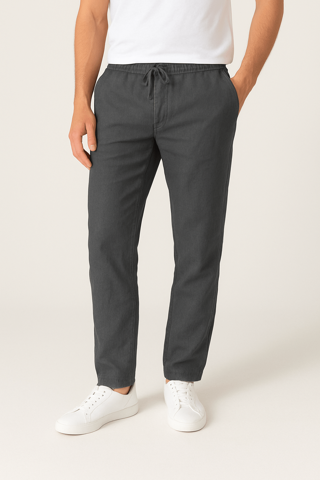 Évoque Tapered Linnenbroek met Kordelzug – Luchtige Zomerhose voor Heren