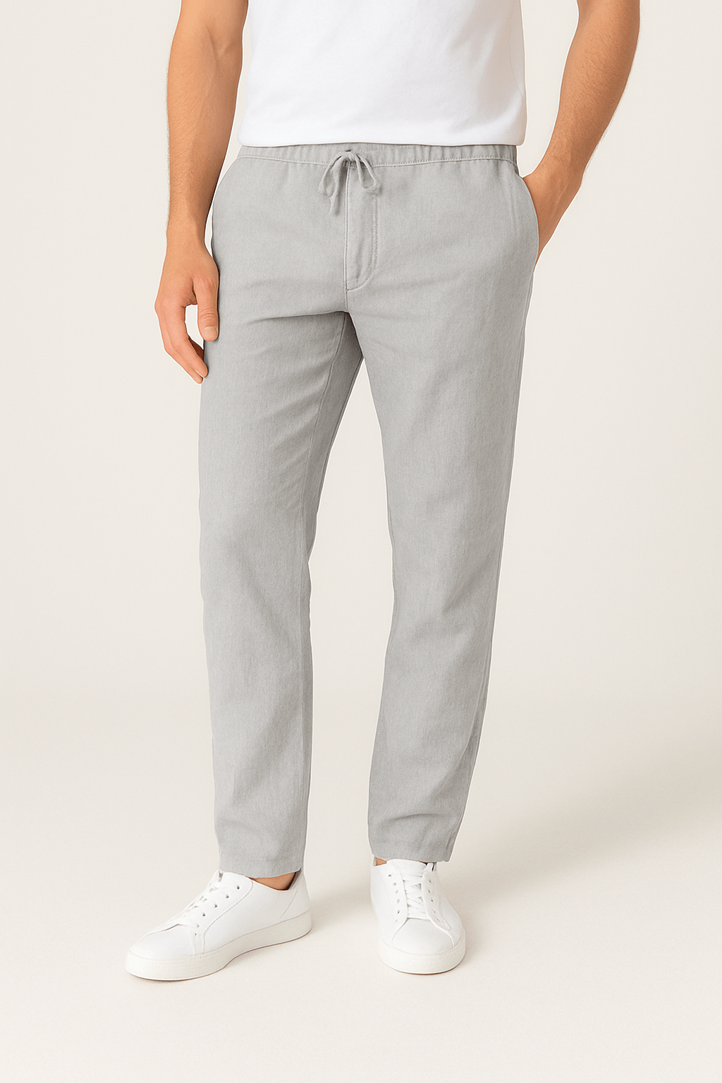 Évoque Tapered Linnenbroek met Kordelzug – Luchtige Zomerhose voor Heren