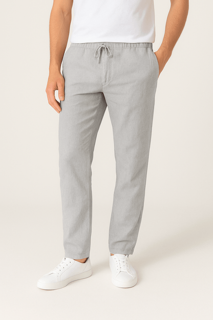 Évoque Tapered Linnenbroek met Kordelzug – Luchtige Zomerhose voor Heren